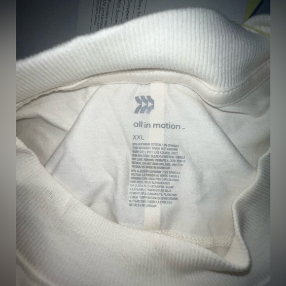 NWT all in motion sleeveless boxy tank top Womens Size XXL Cream - Picture 5 of 10